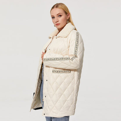 Quilted Jacket with Fur Zipper