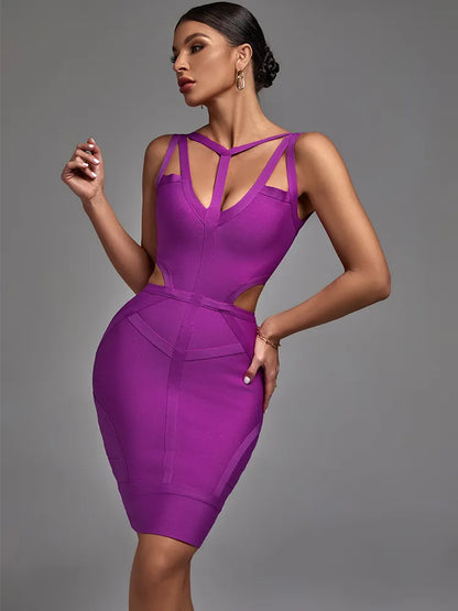 Purple Bandage Dress