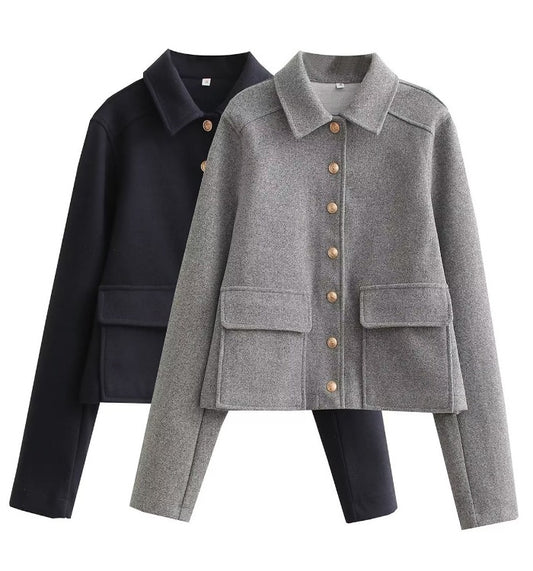 MARIA  Jacket With Metal Button