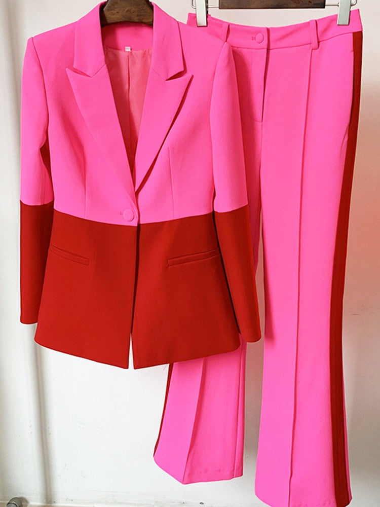 Suit Set Women's Single Button