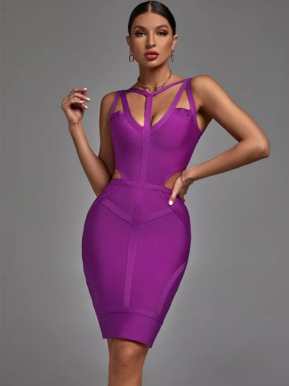 Purple Bandage Dress