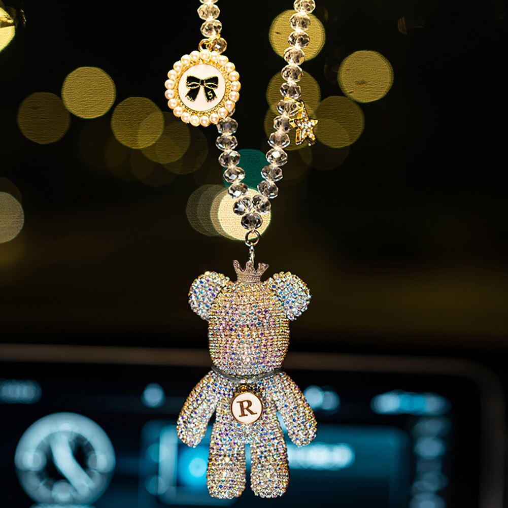 Bear Car Pendant Mirror Hanging