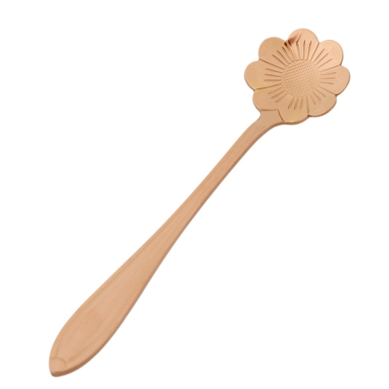 8Pcs Flower Spoon Set Small Teaspoon