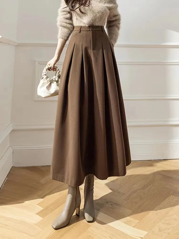 Elegant Women Woolen Skirts