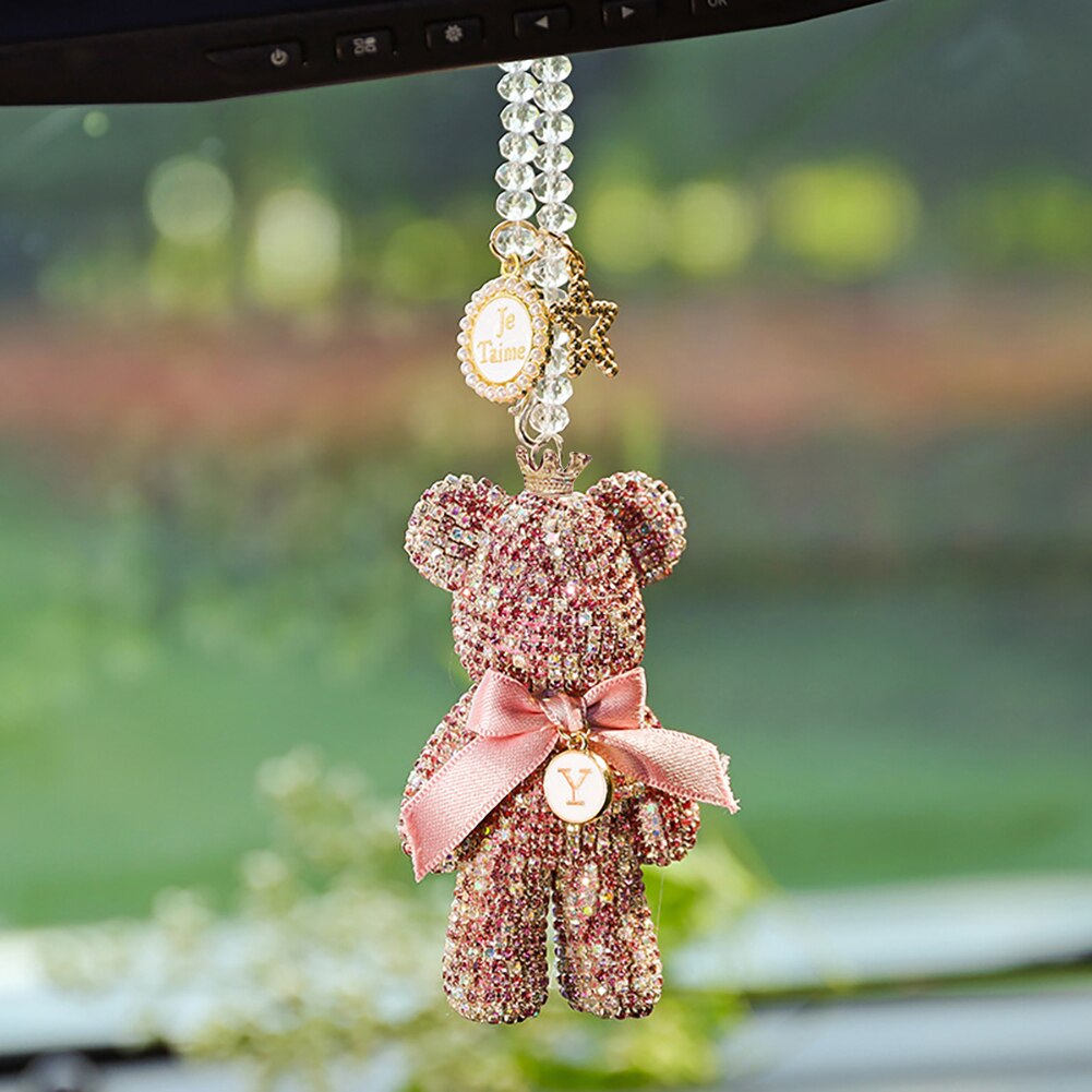 Bear Car Pendant Mirror Hanging