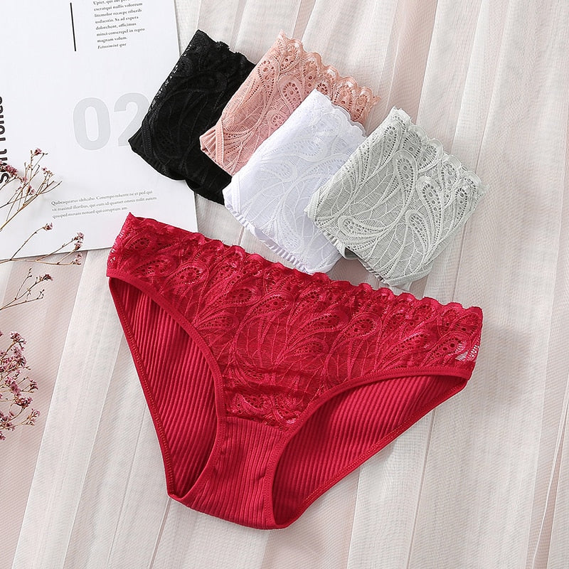 Woman Cotton Panties With Lace