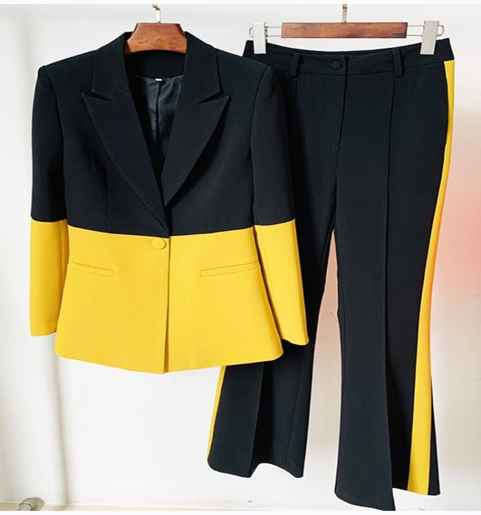 Suit Set Women's Single Button