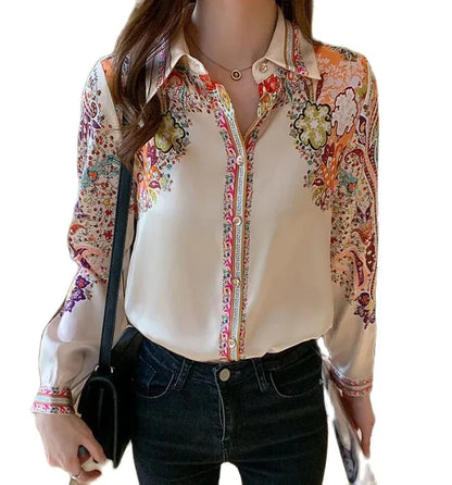 Flower Print Ladies Shirts