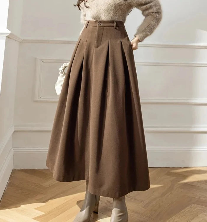 Elegant Women Woolen Skirts