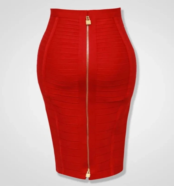 Elastic Pencil Skirt