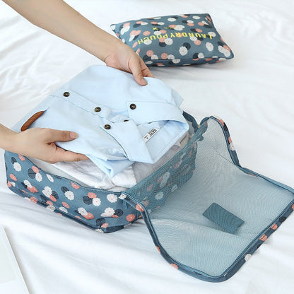 6pcs Travel Storage Organizer Bags Portable