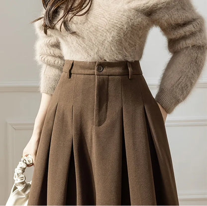 Elegant Women Woolen Skirts