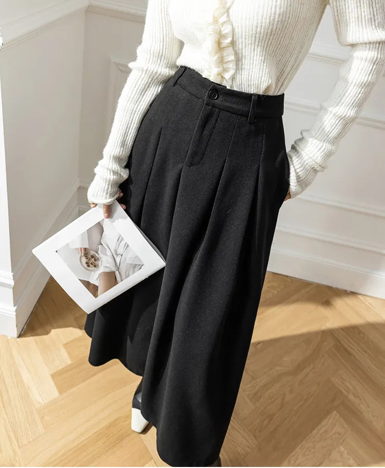 Elegant Women Woolen Skirts