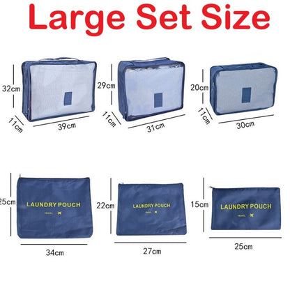 6pcs Travel Storage Organizer Bags Portable