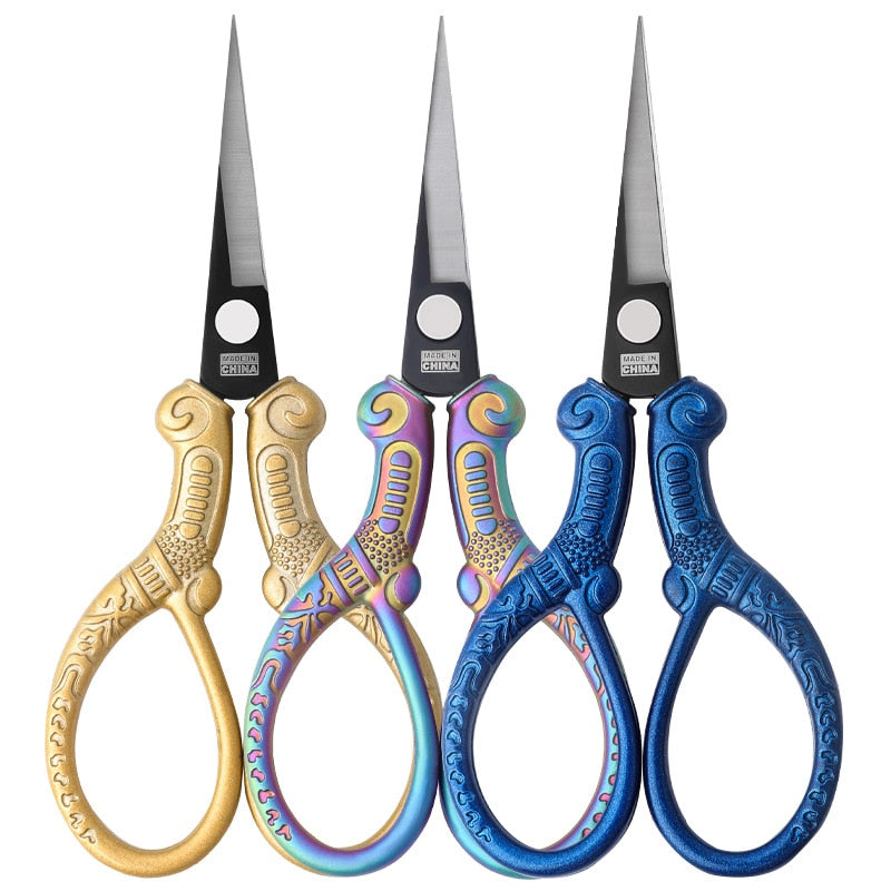 Stainless Steel Sewing Scissors Retro Embroidery