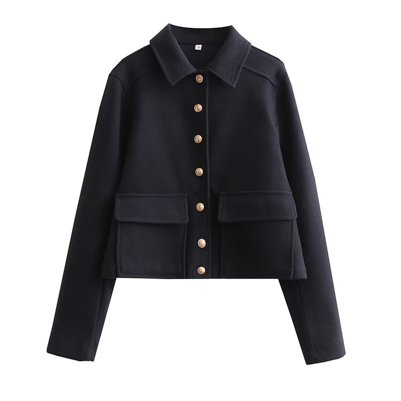 MARIA  Jacket With Metal Button