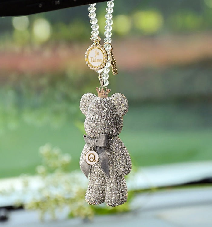 Bear Car Pendant Mirror Hanging