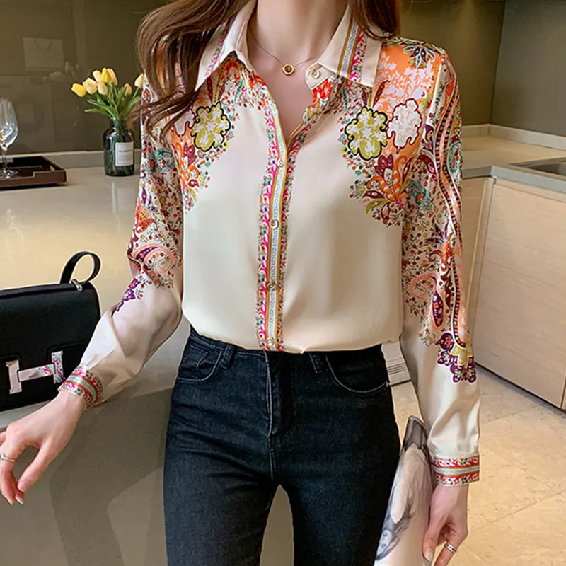 Flower Print Ladies Shirts