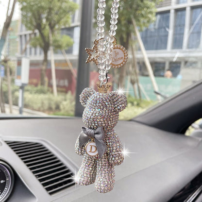 Bear Car Pendant Mirror Hanging