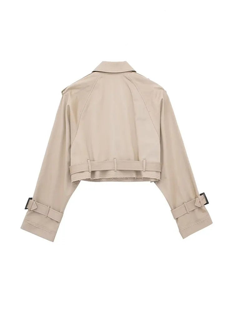 Belt Double Breasted Jacket Coat